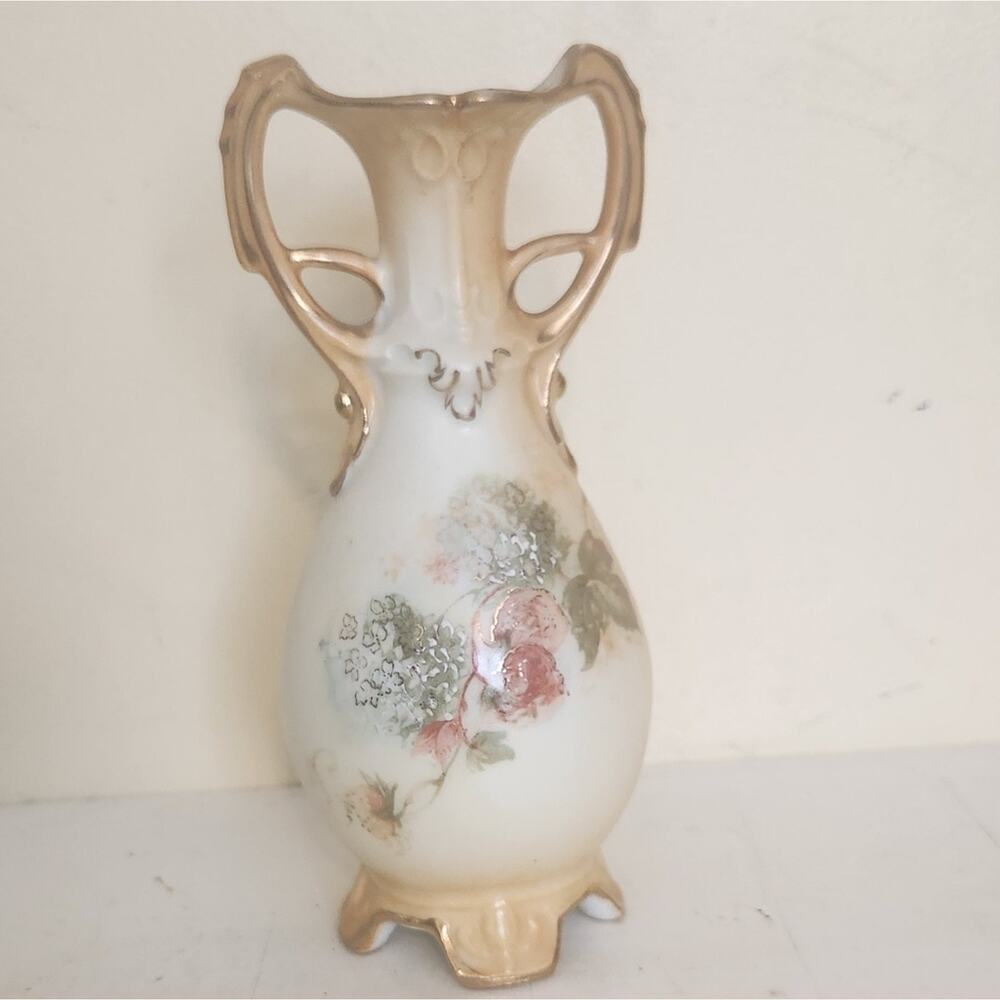 Antique Art Nouveau Austrian Vase Royal Teplitz Porcelain 8 In Tall